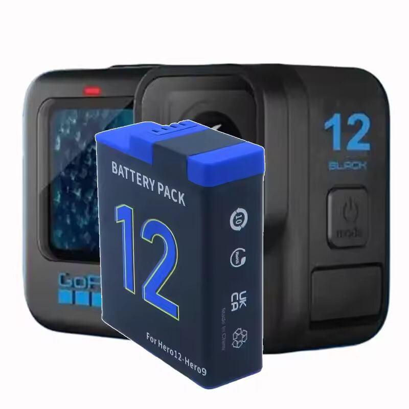 Travel-Ready 3.85v 1720mAh Lithium Batteries Replacement for Gopro Hero 9/10/11/12 Action Cameras 