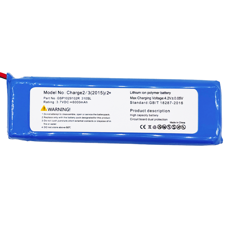 Powerful 3.7V 6000mAh Lithium Battery GSP1029102R 310sl - Replacement for JBL Charge 2 Plus Bluetooth Speaker