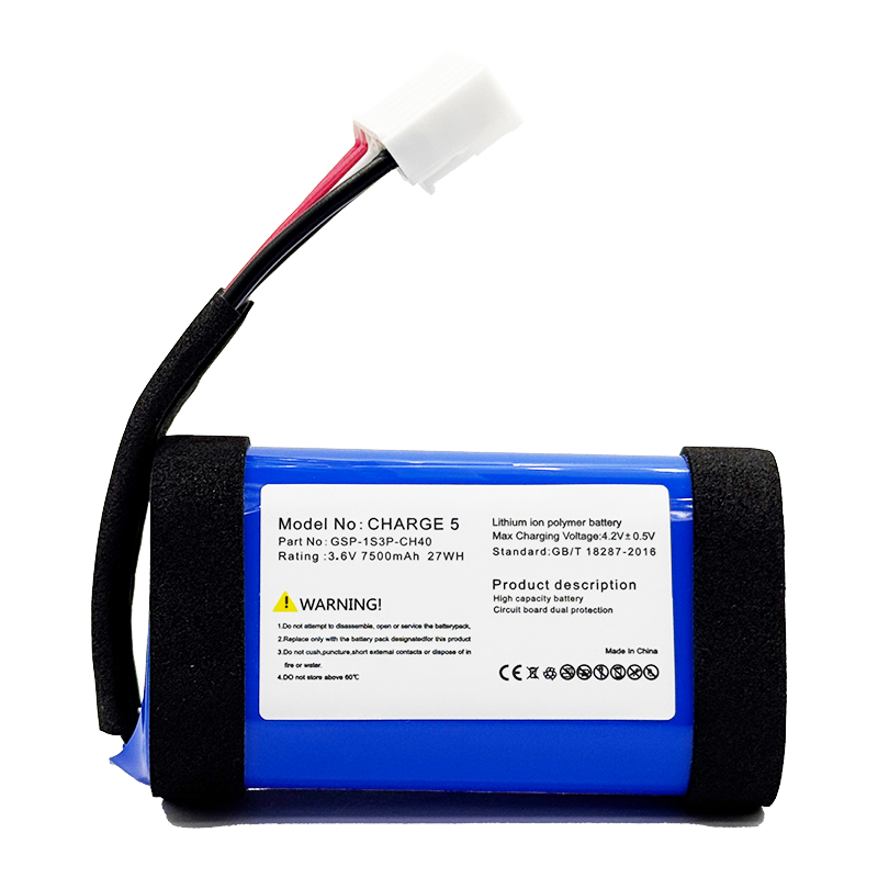 3.6V Lithium Polymer Replacement 7500mAh Long-Lasting Battery for JBL Charge 5 Speake