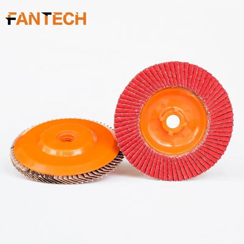 Ceramic Flap Disc With Trrimmable Nylon Backing