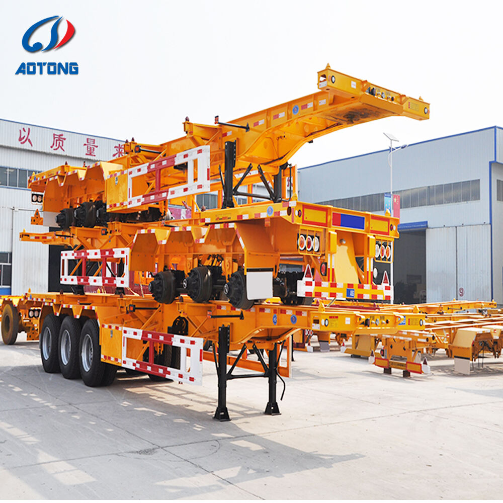 Skeleton Container Truck Trailer