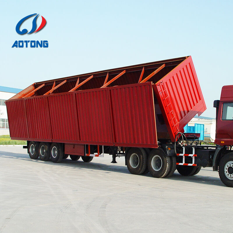 Side Dump Semi Trailer - High - Capacity Material Disposal