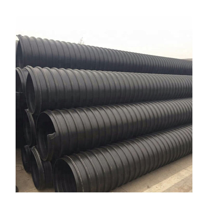 Steel belt HDPE double wall corrugated pipe