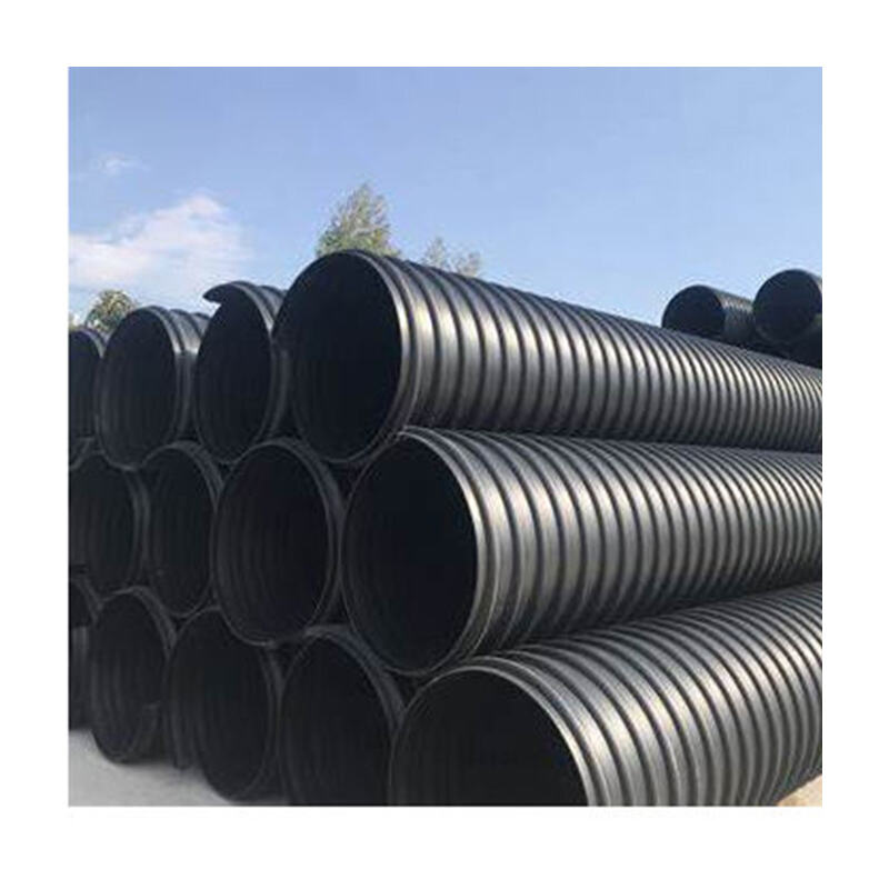 Steel belt HDPE double wall corrugated pipe