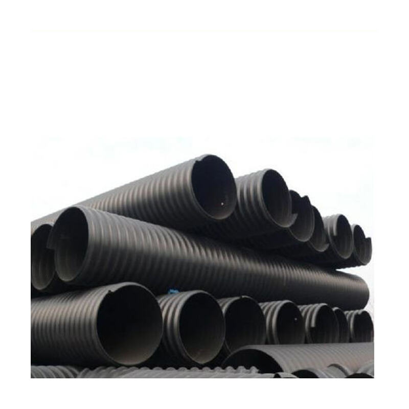 Steel belt HDPE double wall corrugated pipe