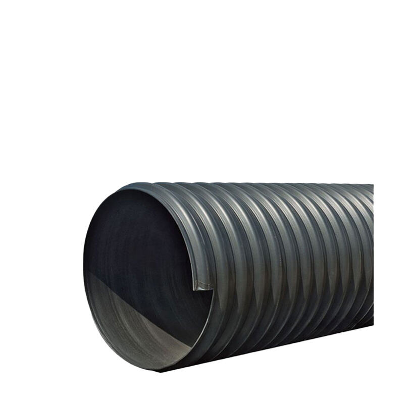 Steel belt HDPE double wall corrugated pipe