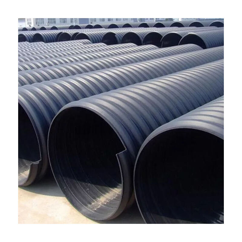 Steel belt HDPE double wall corrugated pipe