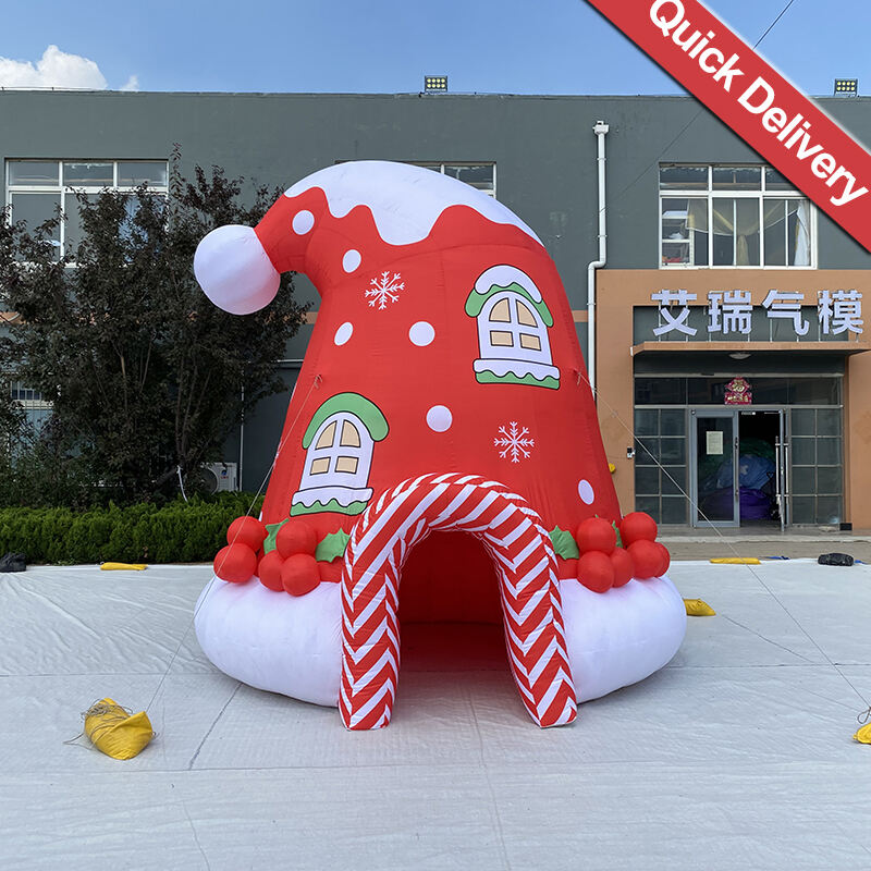 Sombrero de Navidad inflable personalizado con agujero