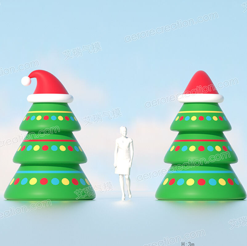 3m Inflatable Christmas Tree with Red Hat