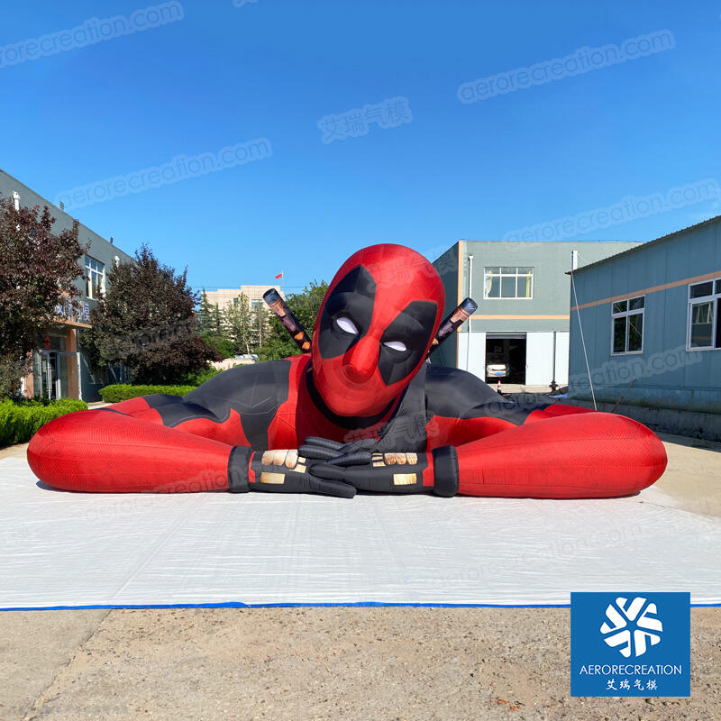 Giant Inflatable Deadpool Model with Light