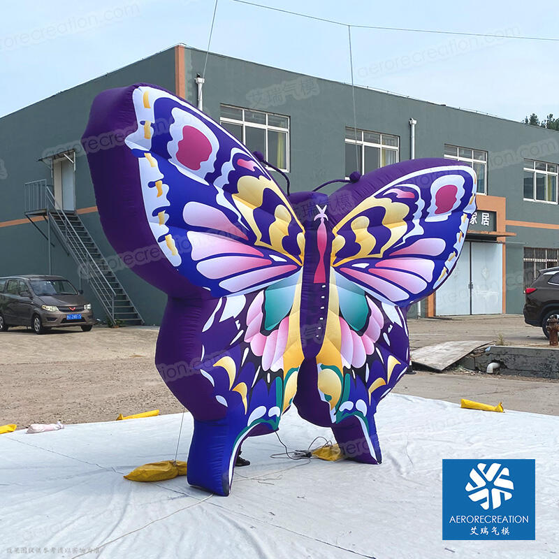 Hanging Inflatable Purple Butterfly