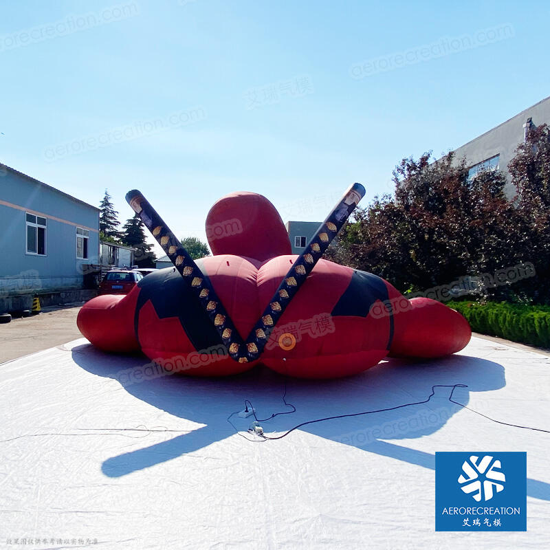 Giant Inflatable Deadpool Model with Light