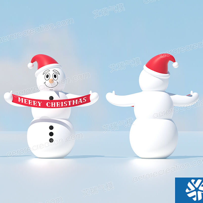 Merry Christmas Inflatable Xmas Snowman