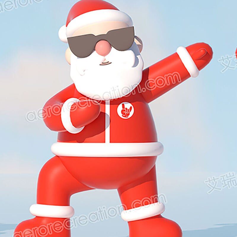 Funny Inflatable Cartoon Santa Claus Singing