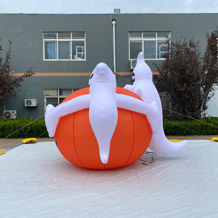 Inflatable Halloween Pumpkin with Ghost