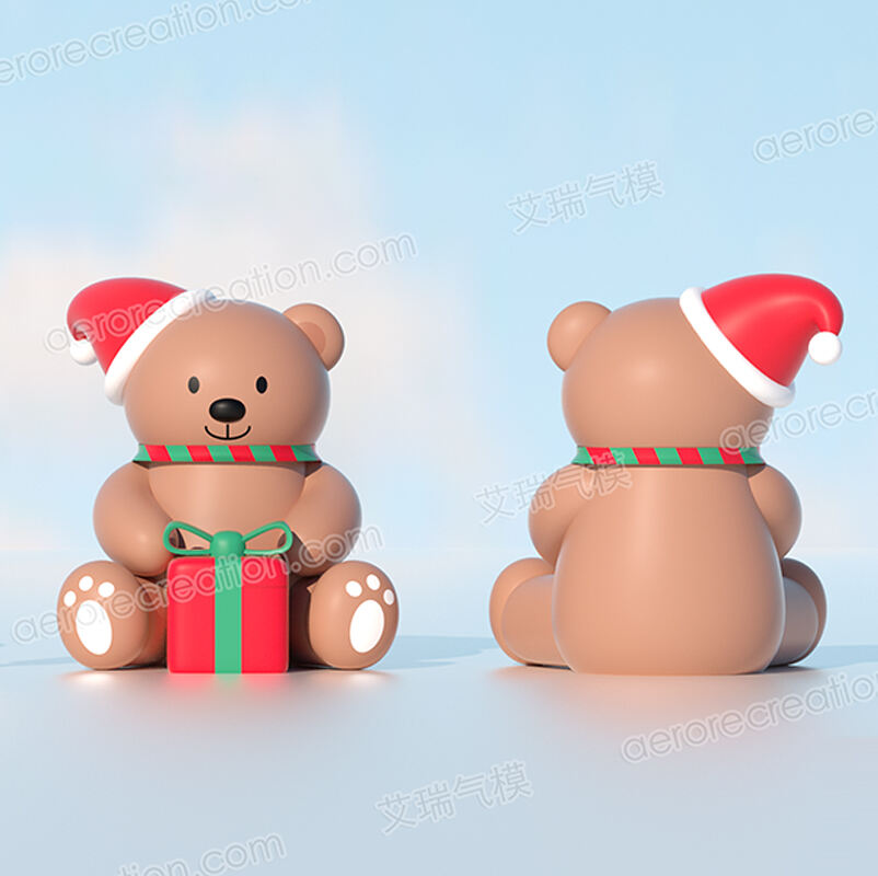 Inflatable Cartoon Christmas Gift Bear