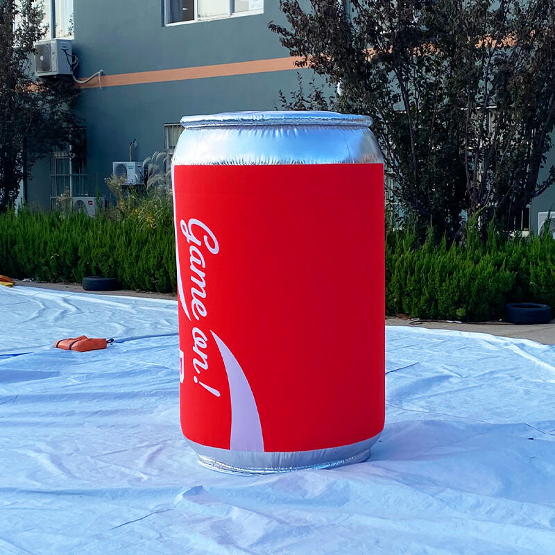 Inflatable customized beverage red can