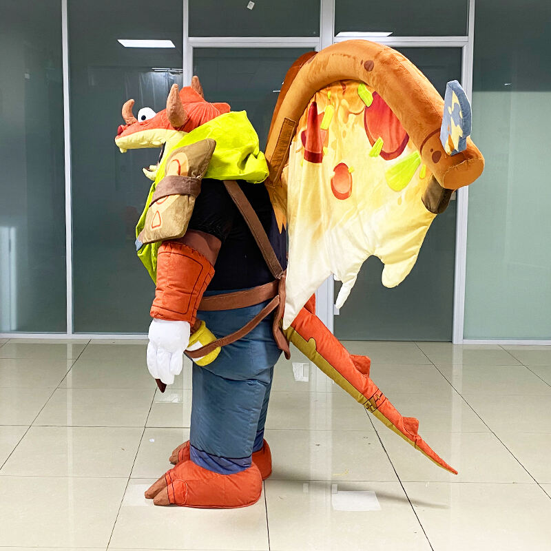 Inflatable pizza monster costume