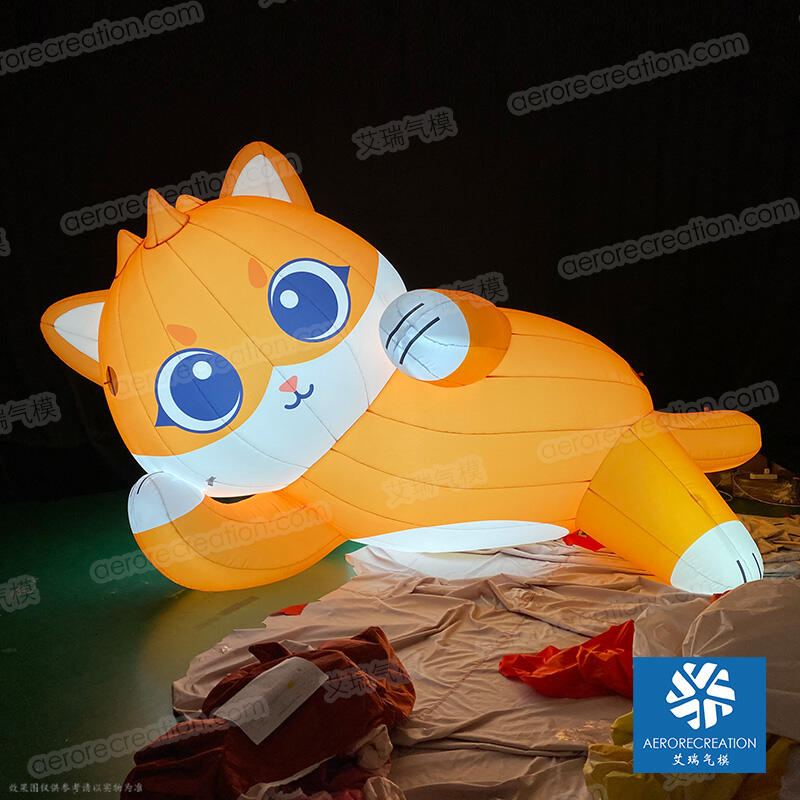 Inflatable Cute Lying Cartoon Cat