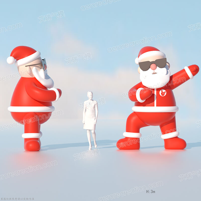 Funny Inflatable Cartoon Santa Claus Singing