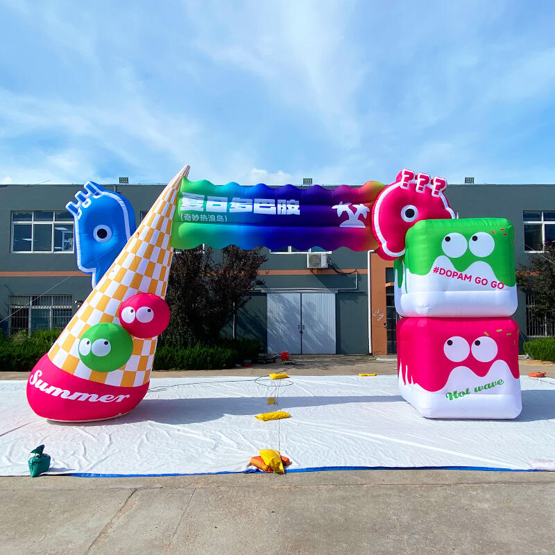 Inflatable ice cream theme Customized Arch