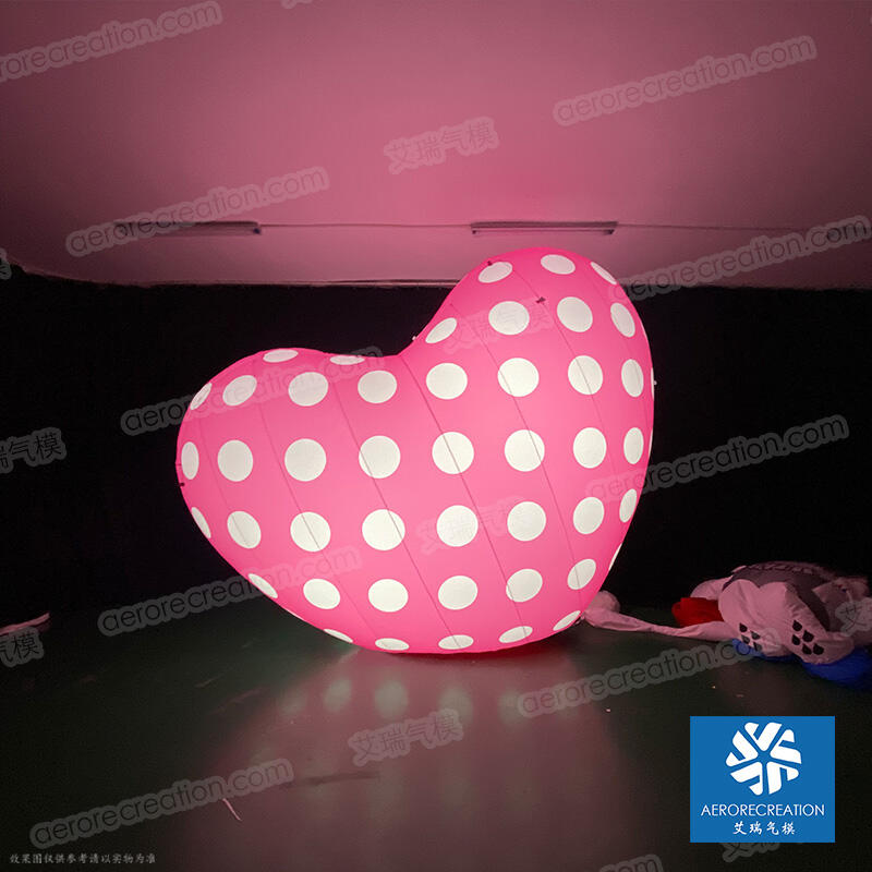 Inflatable Wave Point Heart with Light