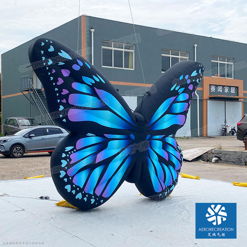 Mall Custom Inflatable Blue Butterfly