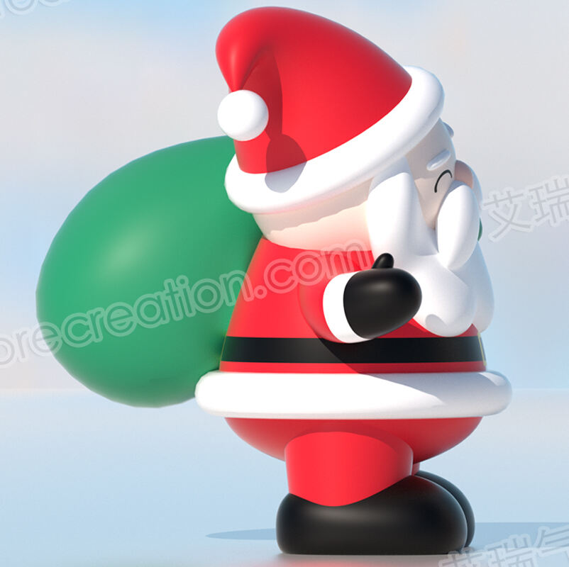 Cartoon Inflatable Santa Claus with Bag