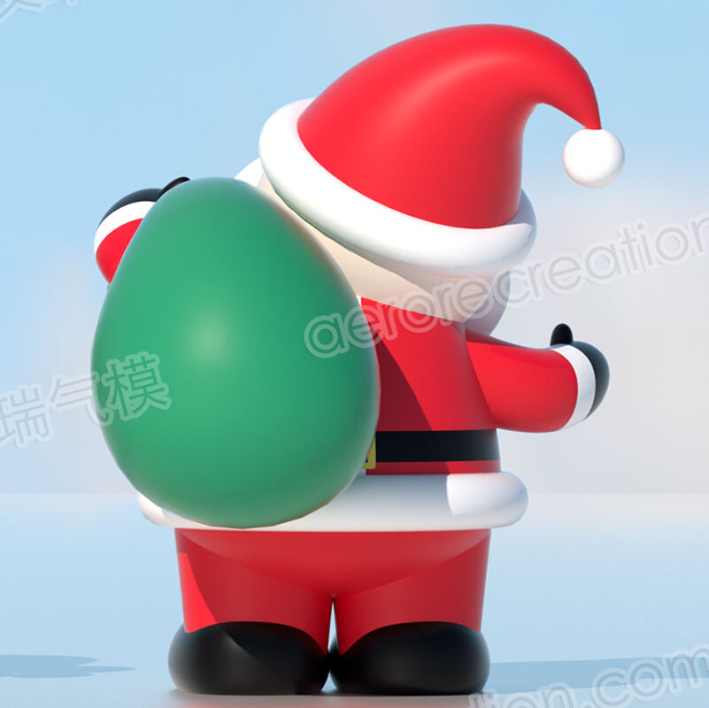 Cartoon Inflatable Santa Claus with Bag