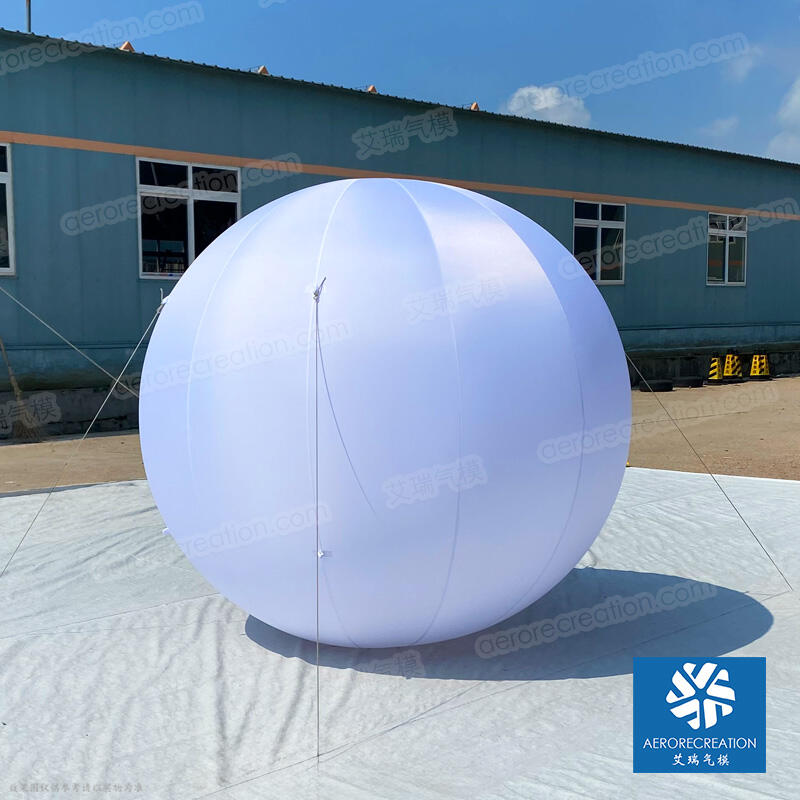 Inflatable White Balloon with Light