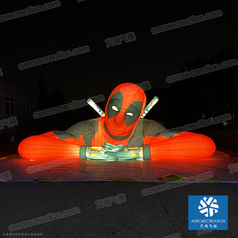 Giant Inflatable Deadpool Model with Light