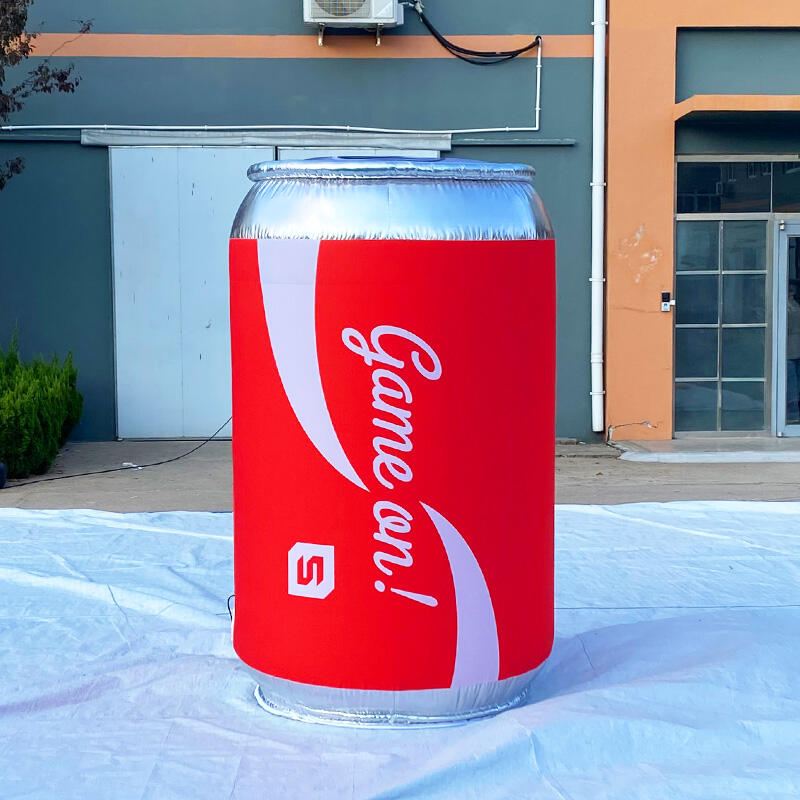 Inflatable customized beverage red can