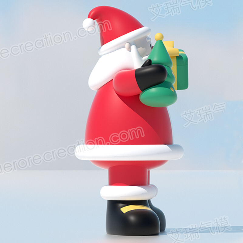 Cartoon Inflatable Christmas Santa with Gift