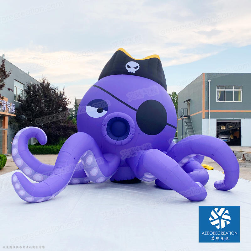 Inflatable Giant Purple Pirate Octopus