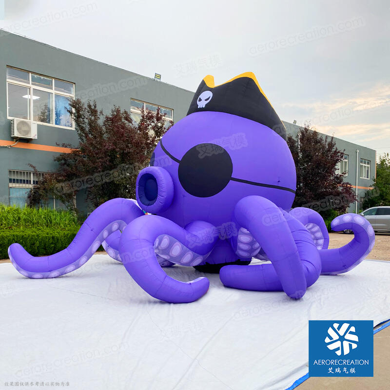 Inflatable Giant Purple Pirate Octopus