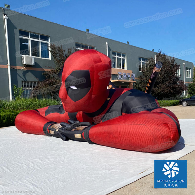 Giant Inflatable Deadpool Model with Light