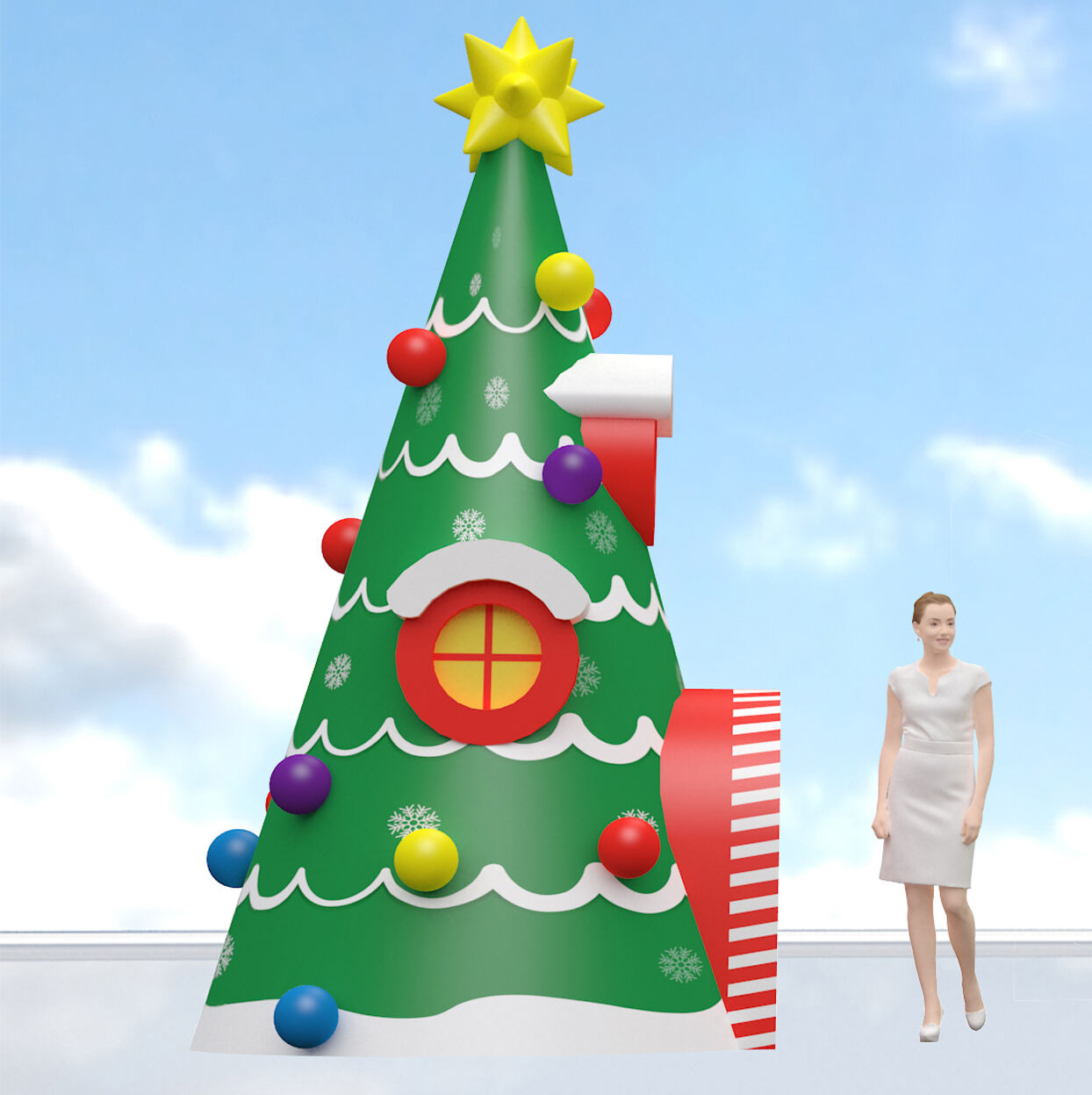 Giant Inflatable Christmas Tree Hole Tent