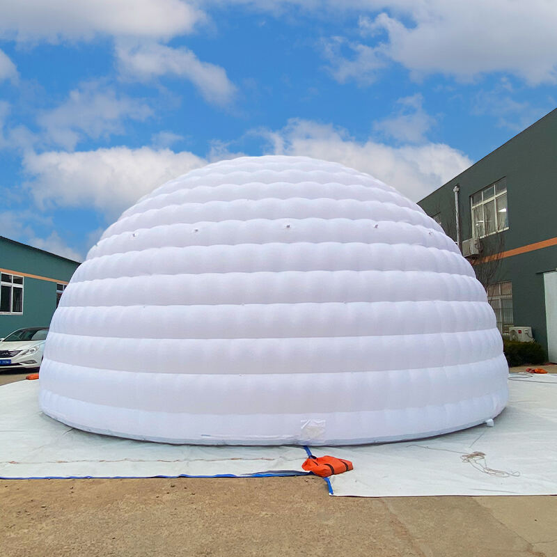 Inflatable igloo white tent