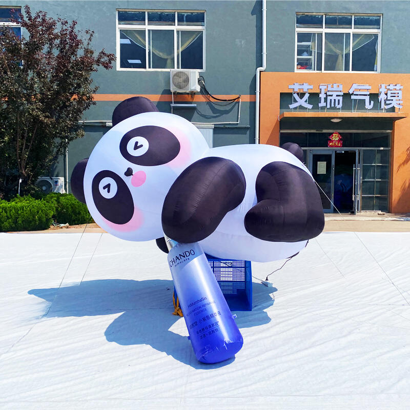 Brand Inflatable Lying Panda with Light