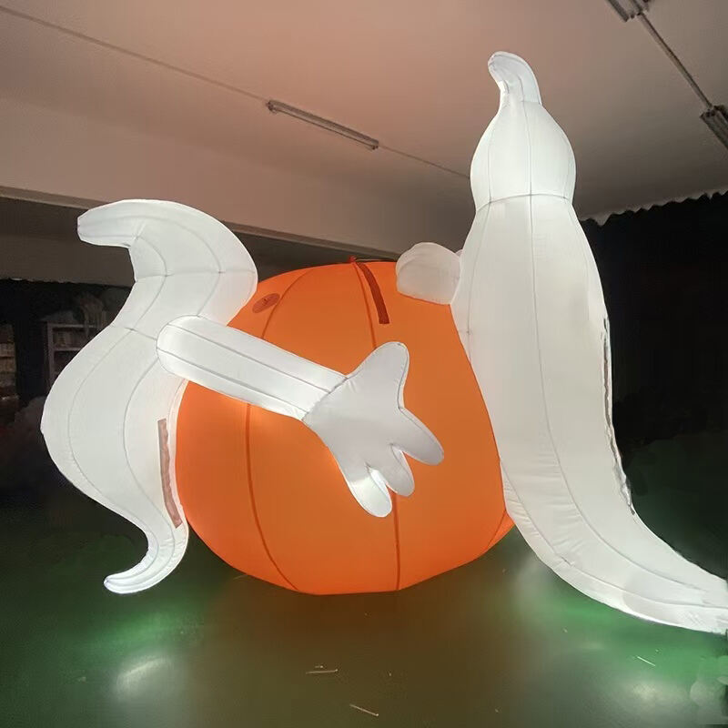 Inflatable Halloween Pumpkin with Ghost