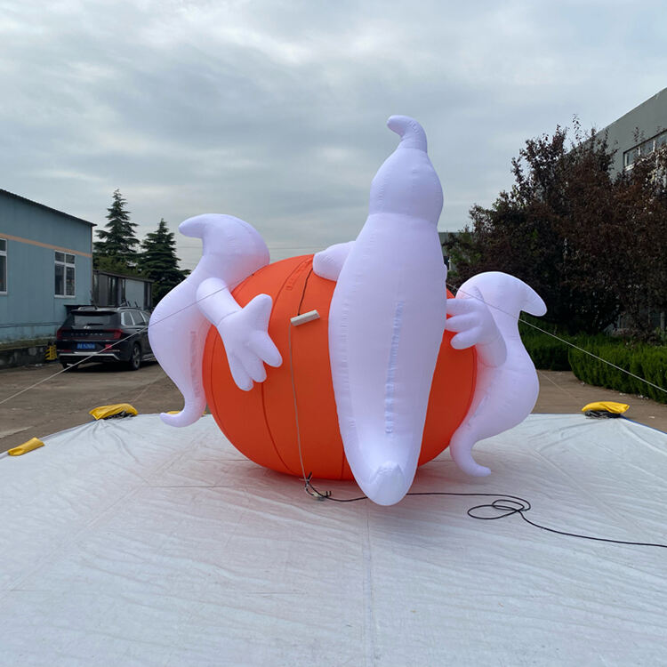 Inflatable Halloween Pumpkin with Ghost