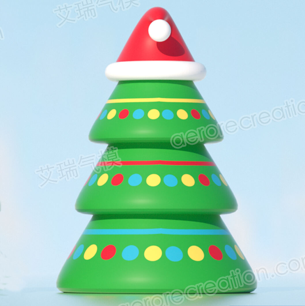 3m Inflatable Christmas Tree with Red Hat