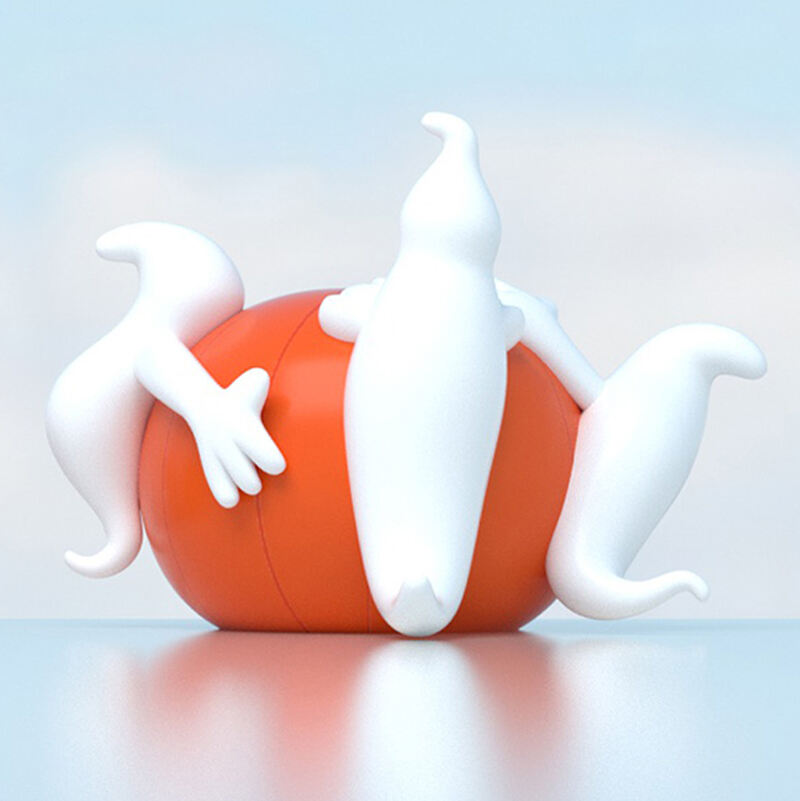 Inflatable Halloween Pumpkin with Ghost