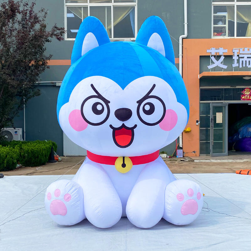 Sit Inflatable Cartoon Wolf Mascot