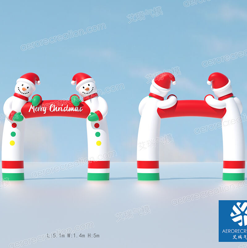 Promotion Inflatable Christmas Snowman Arch