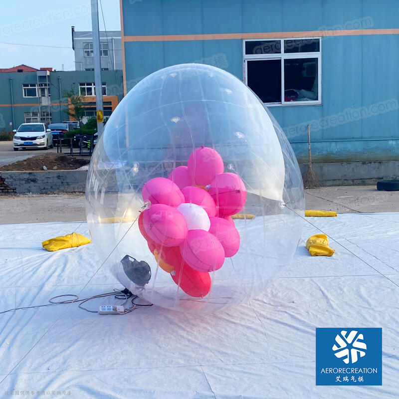 Inflatable Transparent Heart with Flowers