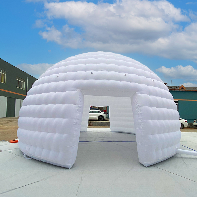 Inflatable igloo white tent