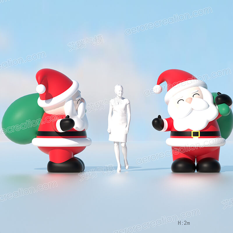 Cartoon Inflatable Santa Claus with Bag