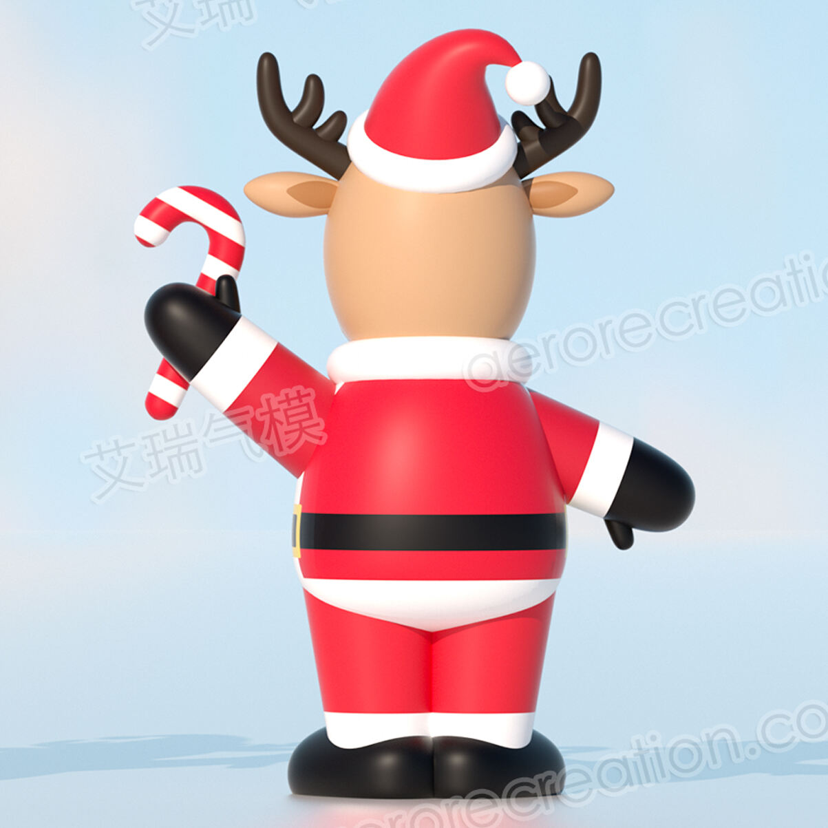 2m High Inflatable Christmas Elk Decoration