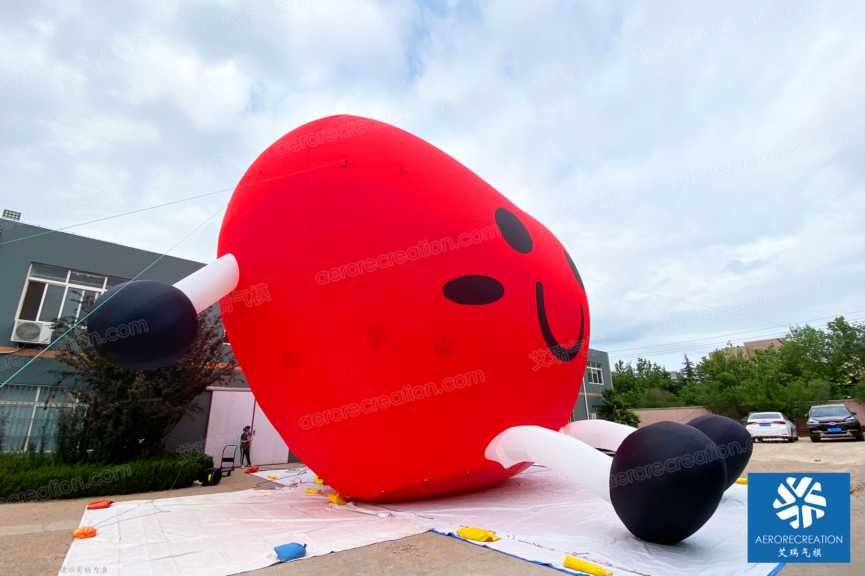 Giant Inflatable Cartoon Heart with Legs